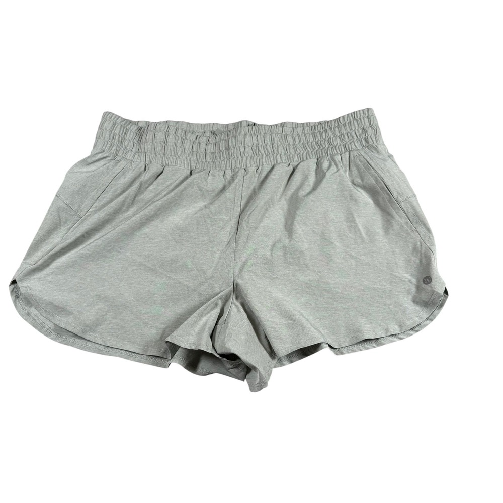 RBX Womens XL Shorts Green Activewear Running Gym‎ Yoga Heathered Pockets NEW